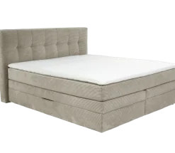 Boxspringbett Amy mit Bettkasten Greige 180 x 200 cm