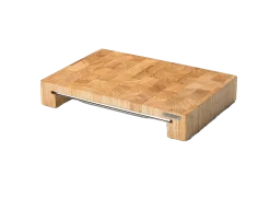 Continenta Stirnholz Schneidebrett mit Schublade 39 x 27 cm