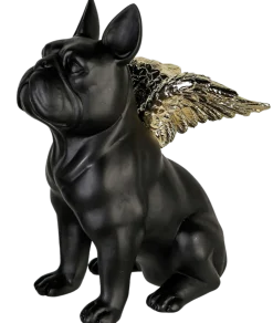 Deko Figur Flying Bull Gold Schwarz