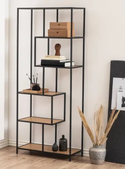 Design-Bücherregal Seaford Eiche 77 x 185 cm