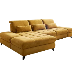 Ecksofa Carolina XC Gelb mit Schwenkrücken