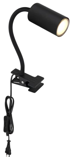 Globo 1-flg LED Klemmleuchte Robby Schwarz