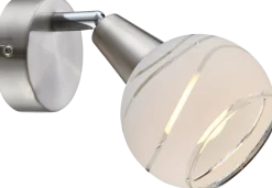 Globo 1-flg LED Strahler Elliott Metall Nickel Matt