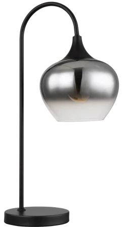 Globo 1-flg Tischleuchte Maxy Rauchglas