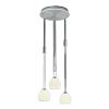 HELL 3-flg LED Pendelleuchte Sam rund Nickel