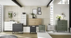 Kommode Bonnie Ice White 178 x 87 cm