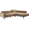 Lascondo Ecksofa Sarafi Cord Taupe mit Funktionen