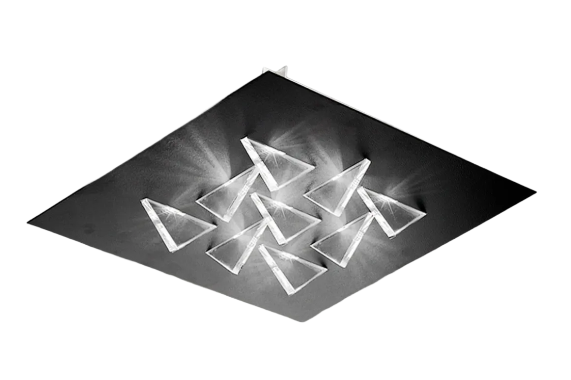 LED Deckenleuchte Cristalli Rostfarben 36 x 36 cm