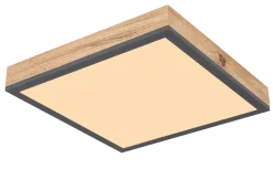 LED Deckenleuchte Rodo Eiche 45 x 45 cm