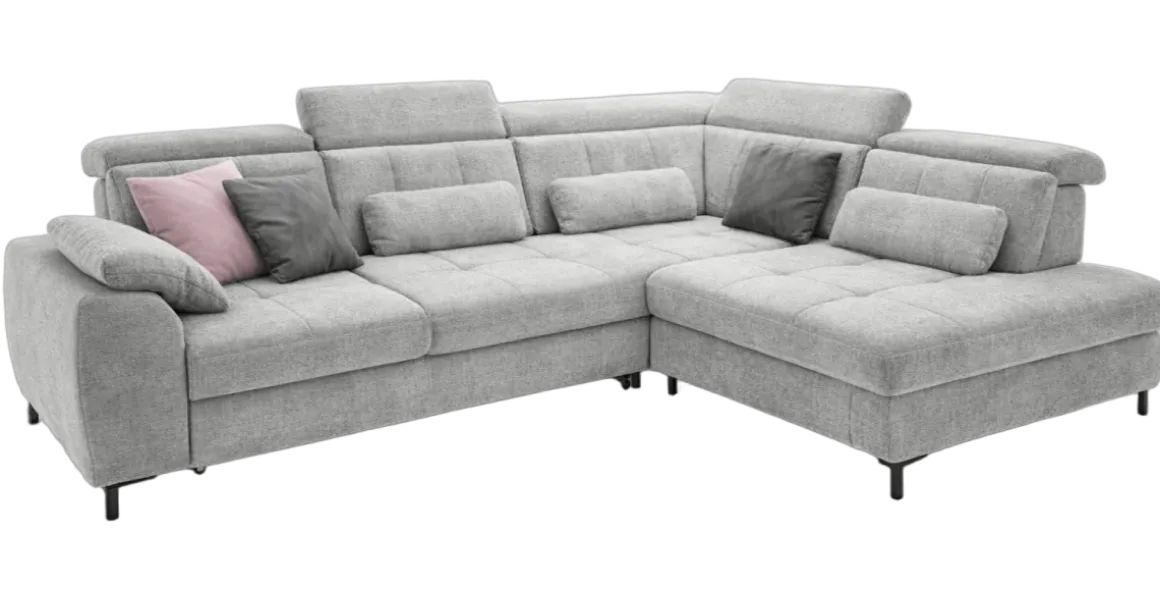 Musterring Set One Ecksofa 3400 L Grau mit Sitztiefenverstellung
