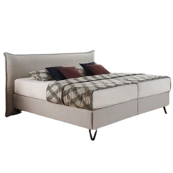 Ruf Boxspringbett Sonata Greige mit Designfuß 180 x 200 cm