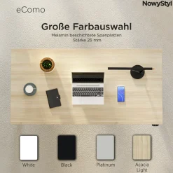 Schreibtisch eComo Akazie Aluminium 120 x 60 cm