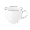 Seltmann Weiden Kaffee Tasse Lido Black Line Weiß