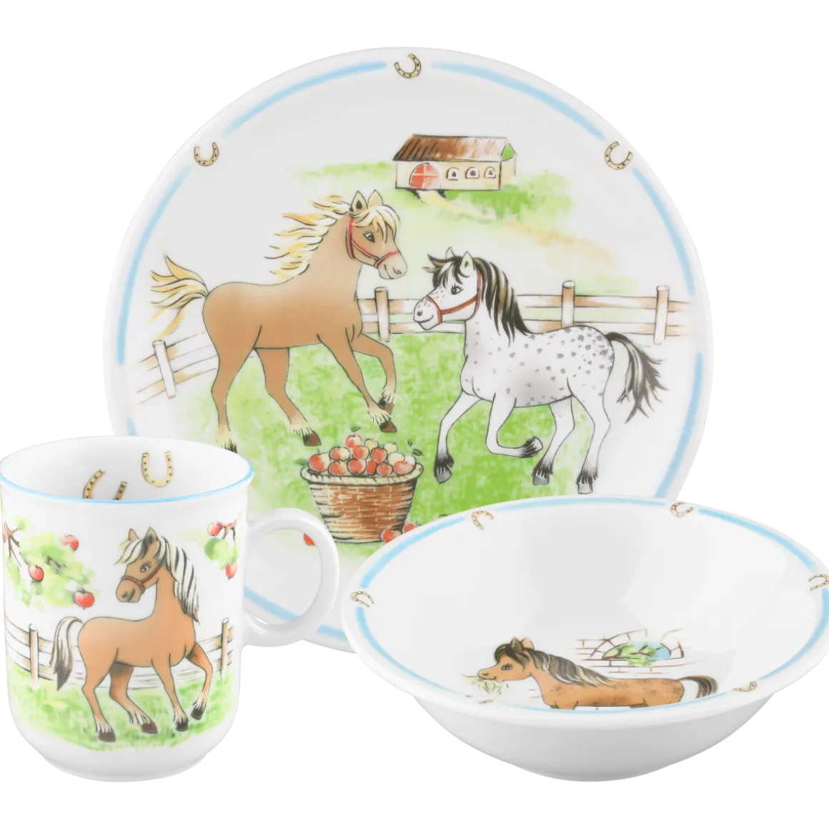 Seltmann Weiden 3-tlg Kinder Teller-Set Mein Pony