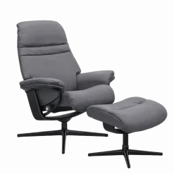 Stressless Sessel Sunrise Cross mit Hocker Grey