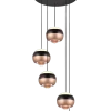 TRIO 5-flg runde LED Pendelleuchte Orbit-S Schwarz