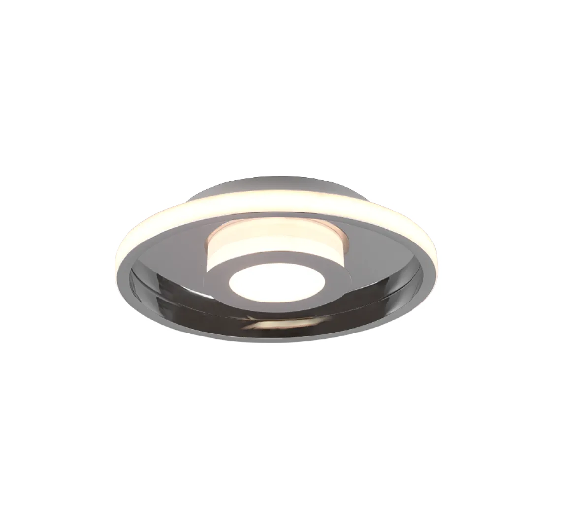 TRIO LED Deckenleuchte Ascari Chrom Ø 30 cm